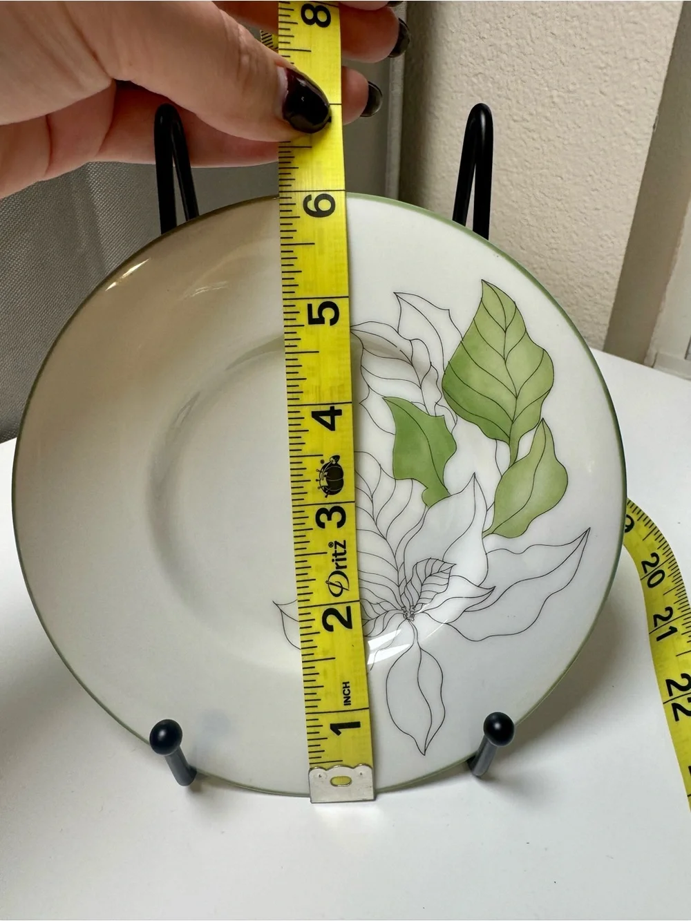 Block Spal Porcelain Saucer Plate with Pointsetta Motif- 1982